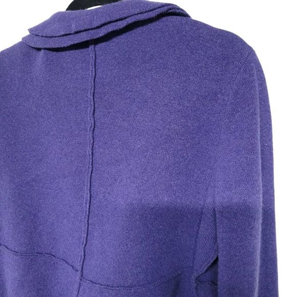 LORA. GI 100% Lambs Wool Tie Front Cardigan Flutter Neckline Made In Italy XL - Picture 11 of 12